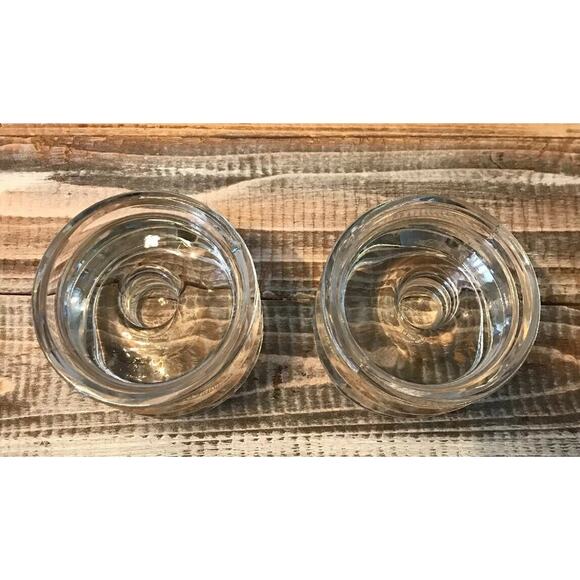 Pair Set of 2 1998 Royal Gallery Czech Crystal Candlestick Holders Geometric - Picture 7 of 7